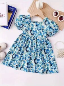 baby girl printed frock