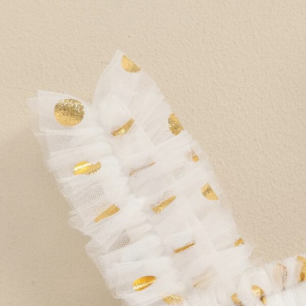 Adorable Dot Print Sleeveless White Princess Party Dress for your little one - Image 3